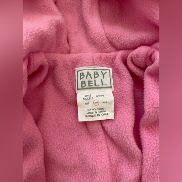 Vintage fleece lined springfall hooded jumper size 3 months - Picture 3 of 3